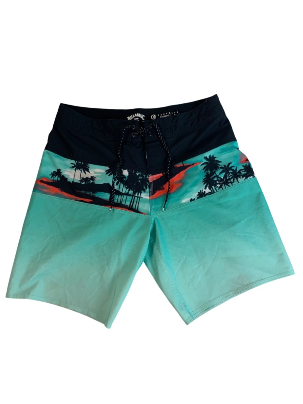 Billabong Tropical Recycler Tribong Pro Board Shorts Men 30 Teal Beach Vacation